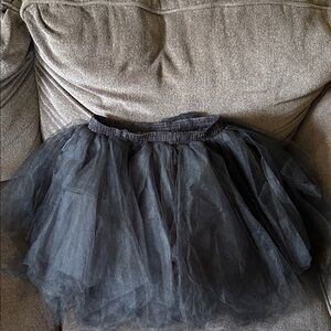 Chic Black Tulle A-Line Skirt
